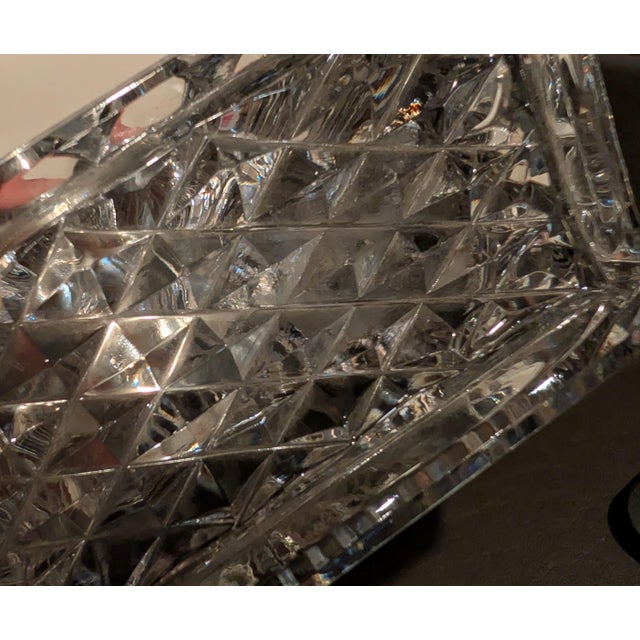 Late 20th Centrury Waterford Crystal Clock With Wood Base For Sale - Image 11 of 12