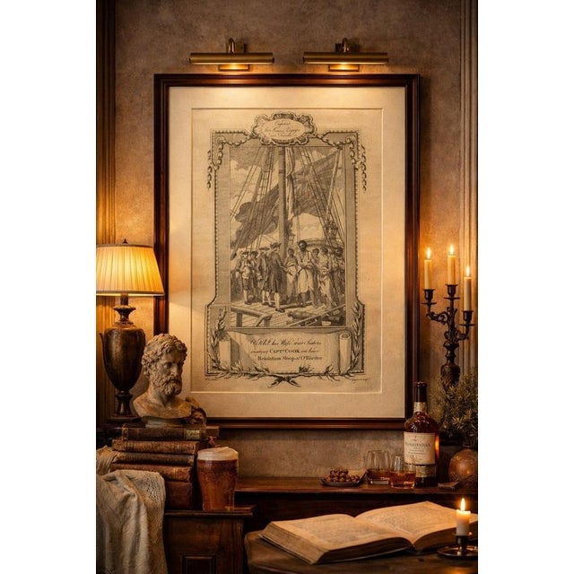 This finely engraved 18th-century copperplate print depicts a diplomatic encounter between Captain James Cook and the...