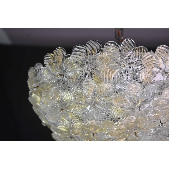1960s Murano Gold Ceiling Light Flower by Seguso for Venini For Sale - Image 10 of 12