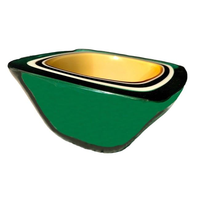 Mid 20th Century Mid-Century Modern Murano Sommerso "Geode" Art Glass Bowl, Attributed to Flavio Poli For Sale - Image 5 of 5