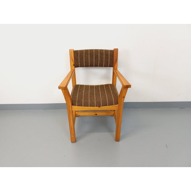 Vintage Armchair in Pine and Upholstery, 1980s For Sale - Image 10 of 15