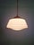 Art Deco pendant light in white opaline glass with a copper-colored metal frame, 1920s-30s. The pendant light has been...