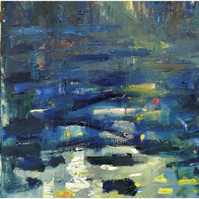 Blue Gareth Parry, Setting Pots, 2012, Oil on Canvas For Sale - Image 8 of 18