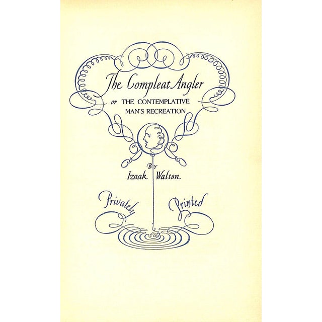 Traditional "The Compleat Angler: Or the Contemplative Man's Recreation" 1937 Walton, Izaak For Sale - Image 3 of 7