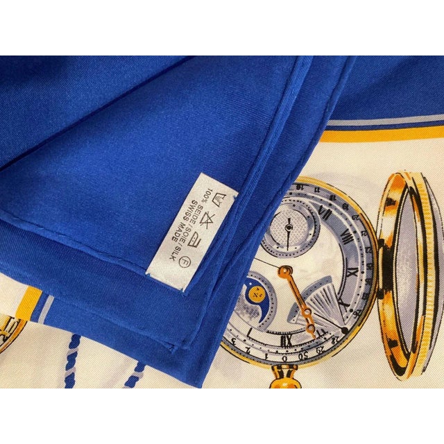 2000 - 2009 Rolex Geneve Swiss Vintage 90cm Silk Scarf For Sale - Image 5 of 10