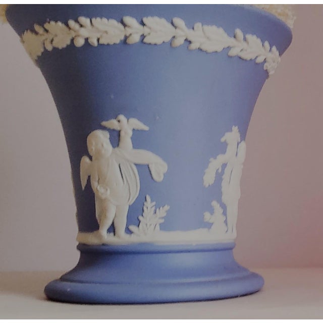 This bottle brush tree, a popular decor item from the 50's, is decorated with satin roses and rests in a lovely Wedgewood...