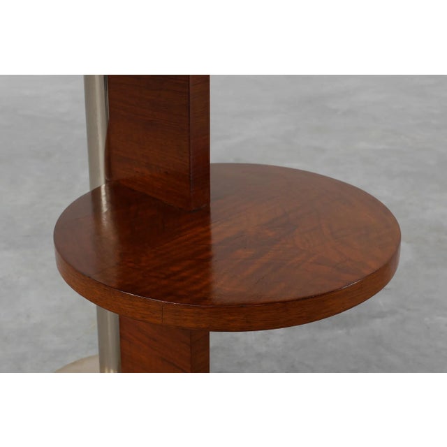 Wood Art Deco Modernist Two-Tiered Side Table, France, 1920s For Sale - Image 7 of 15