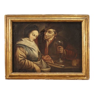 Figurative Composition, 18th Century, Oil Painting on Canvas, Framed For Sale