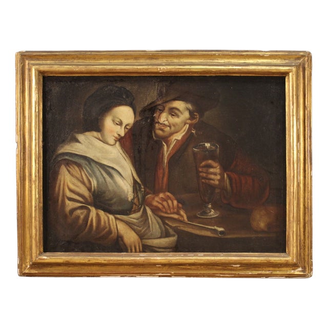 Figurative Composition, 18th Century, Oil Painting on Canvas, Framed For Sale