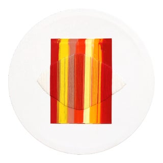 Some Lightning Converts Into Chariots - Round Vibrant Abstract Original Artwork by Raul De La Torre For Sale