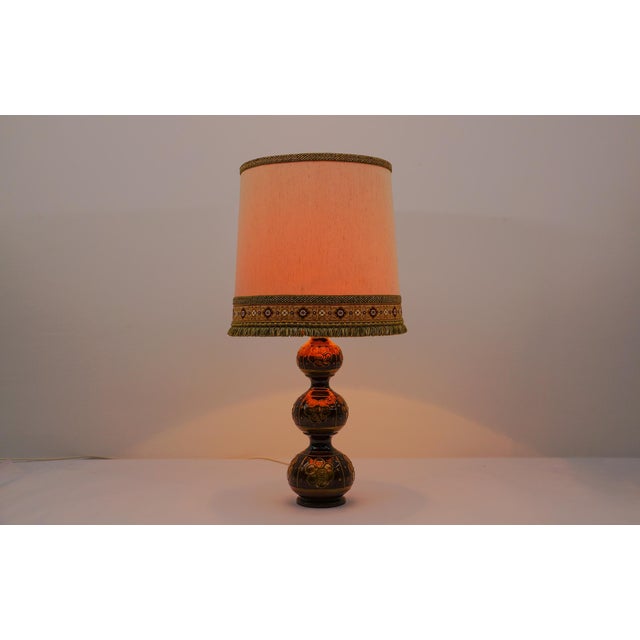 Mid-Century Modern Green Ceramic Table Lamp Base from Kaiser Leuchten, Germany, 1960s For Sale - Image 3 of 7