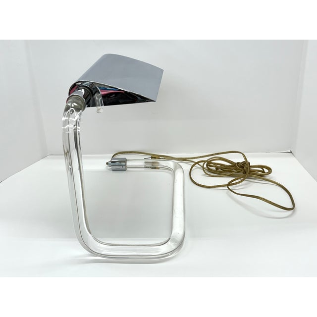 1960s 1960s Mid Century Modern Peter Hamburger Crylicord Desk Lamp for George Kovacs of Knoll International For Sale - Image 5 of 17