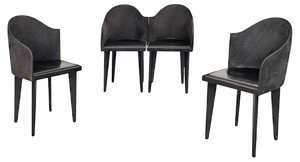 Italian Modern Toscana Chairs by Sartogo & Grenon for Saporiti, 1980s, Set of 4