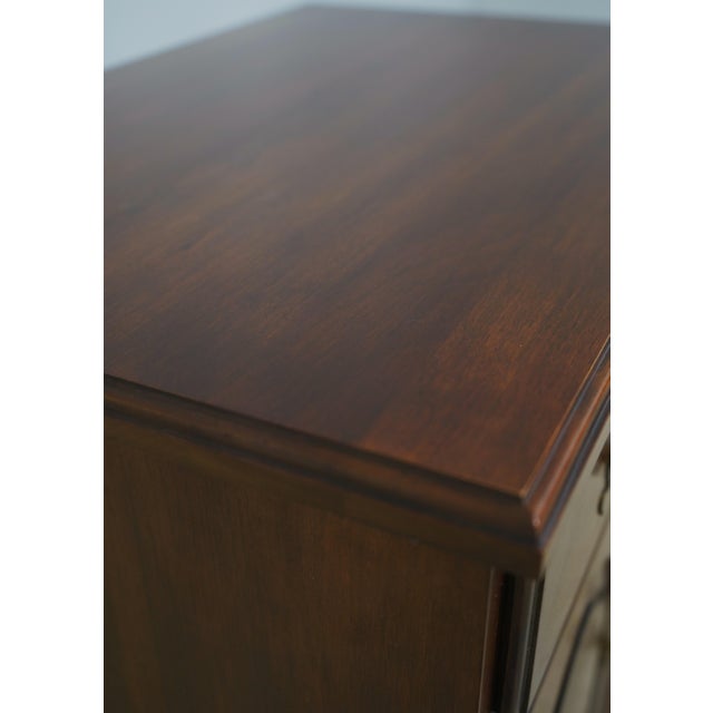 Wood Henkel Harris Cherry 2 Door Nightstand For Sale - Image 7 of 18