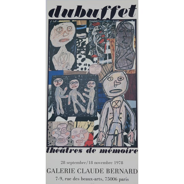 Screen Print Poster attributed to Jean Dubuffet, 1978 For Sale