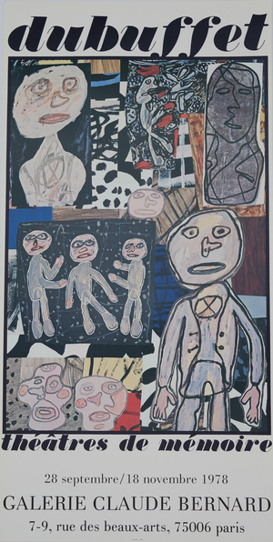 Screen Print Poster attributed to Jean Dubuffet, 1978