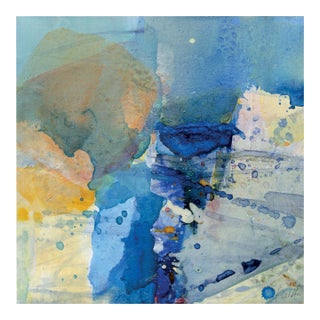 Contemporary Abstract Acrylic on Canvas "Cliffs" by Greet Helsen For Sale