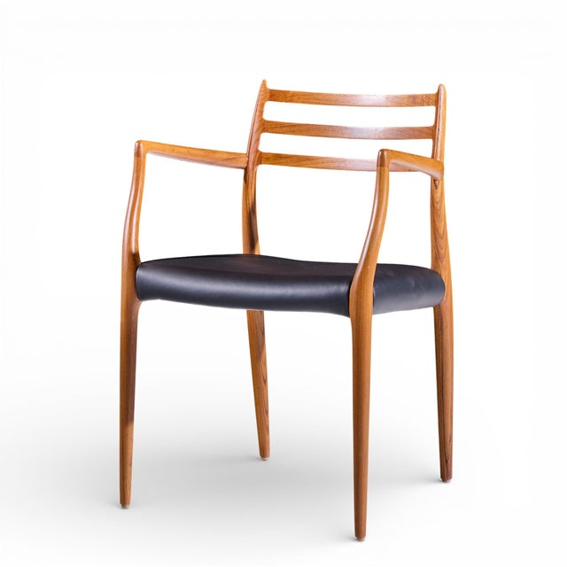 Niels Moller Model 62 Mid Century Danish Teak Captains Chairs - Pair For Sale In Chicago - Image 6 of 13