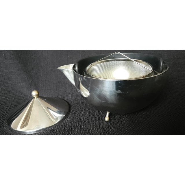 1980s 1980s Carsten Jorgensen for Bodum "The Tea Bowl" Stainless Steel Tea Pot For Sale - Image 5 of 8