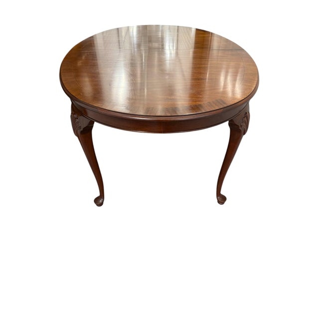 Kindel Councill Banded Oval Dining Table With 2 Leaves For Sale In Indianapolis - Image 6 of 12