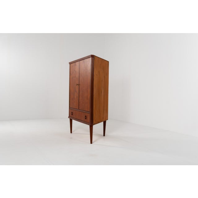 Mid-Century Modern Danish Teak Corner Cabinet with Drawer, 1960s For Sale - Image 4 of 14