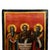 Religious Antique Greek Eastern Orthodox Religious Painted Icon Egg Tempera 3 Saints 1780 For Sale - Image 3 of 15