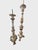 Italian Pair of Antique Italian Carved Wood Candlesticks With Gilt Details For Sale - Image 3 of 4