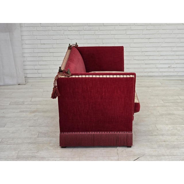 Danish 2-Seater Drop Arm Sofa in Furniture Velour, 1970s For Sale - Image 13 of 18
