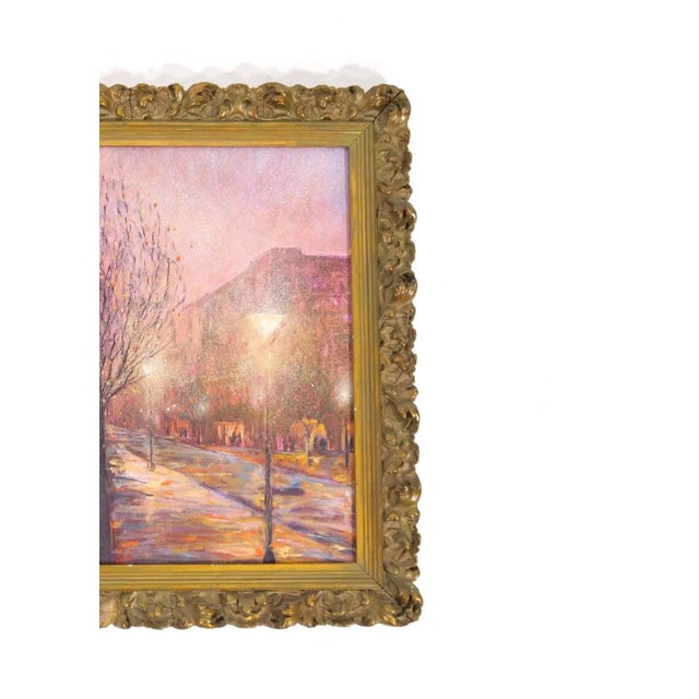 19th Century Wood Frame Oil / Canvas Wall Painting For Sale - Image 4 of 13
