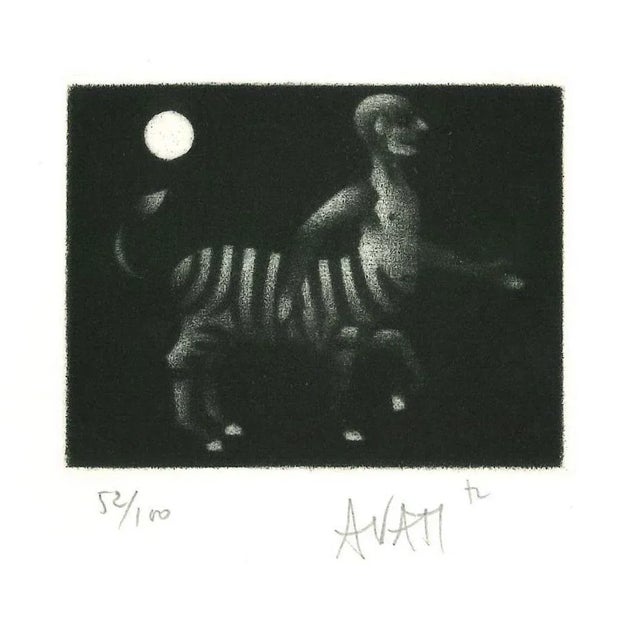 Hybrid Creature - Original Etching on Paper by Mario Avati - 1960s 1960s For Sale - Image 3 of 3
