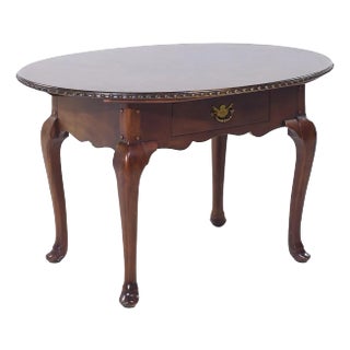 Ralph Lauren Mahogany George III Style Oval Leather Top Library Table For Sale