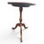 Vintage Georgian Embossed Leather Top Mahogany Round Side Table Columbia MFG For Sale In Philadelphia - Image 6 of 6