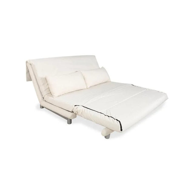 Multy Fabric Three-Seater White Cream Sofa Bed by Ligne Roset For Sale - Image 5 of 12
