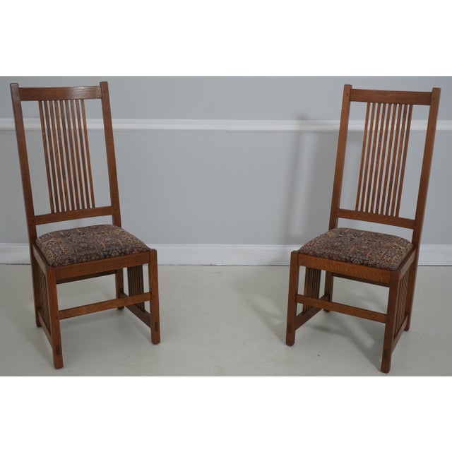 Set of 6 Stickley Mission Oak Dining Room Chairs For Sale - Image 11 of 18