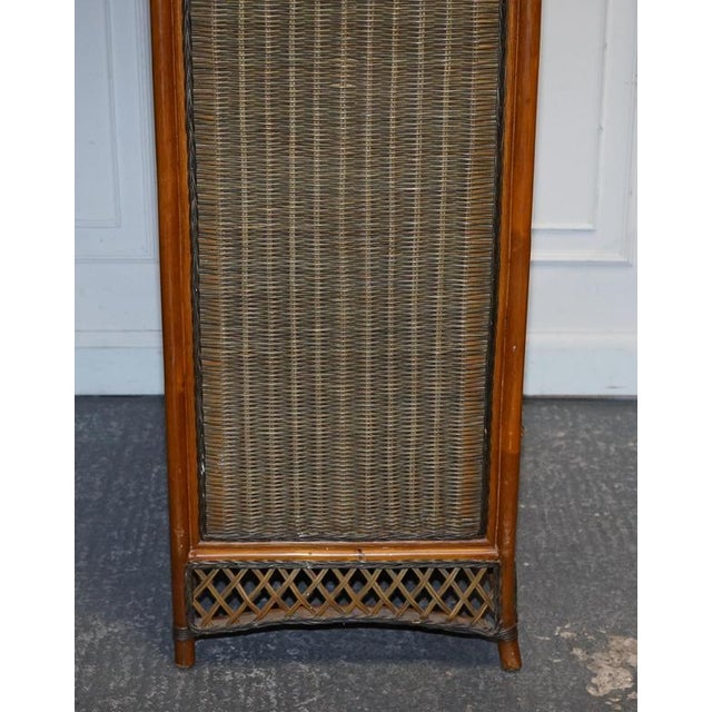 Woven Wicker Armoire with Drawer, 1970s For Sale - Image 10 of 17