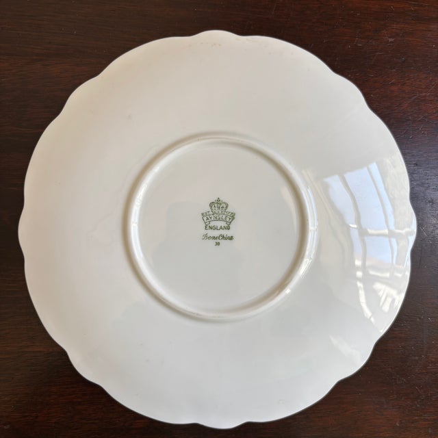 Vintage English Bone China Shamrock Decorative Dessert Plate For Sale - Image 10 of 12
