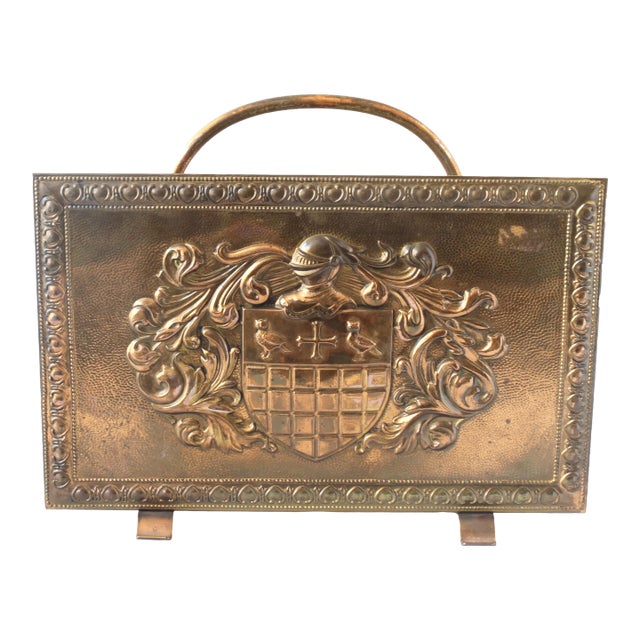 1930s French Coat of Arms Magazine Rack For Sale