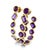 Metal Mid 20th Century Pair of Amethyst Oval Bezel Set 18k Yellow Gold Inside Out Hoop Earrings For Sale - Image 7 of 9