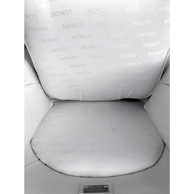 Joe Colombo Elda Swivel Chair, Fratelli Longhi, White Leather, Fiberglass Shell- 4 Available For Sale - Image 10 of 16