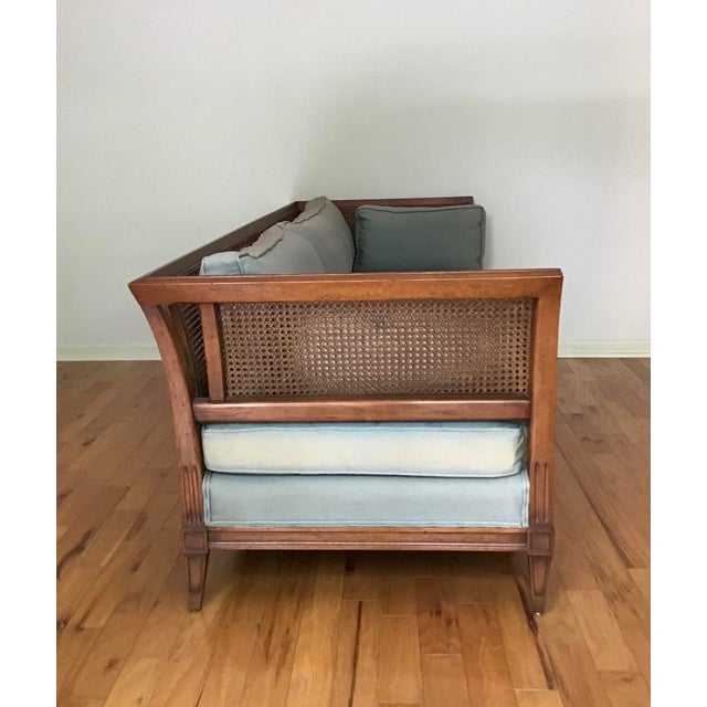 1970s Henredon Cane Tuxedo Sofa Chairish