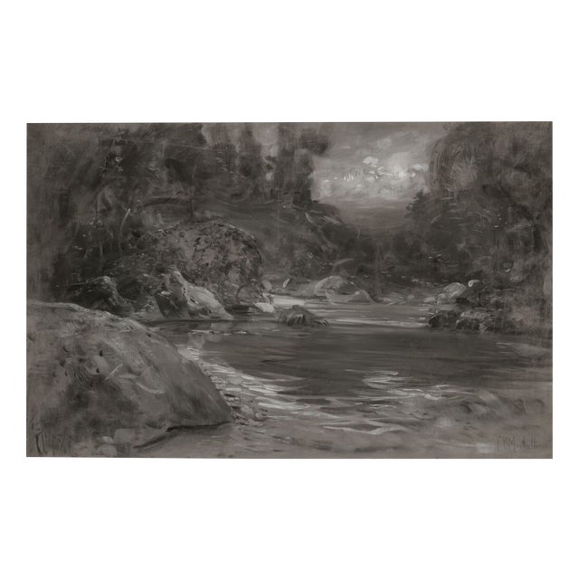 Francesco Paolo Michetti, Italian Landscape, 1800s, Pencil Drawing For Sale