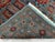 Turquoise Blue and Red Wool Area Rug, Tribal Geometric Medallion Design For Sale - Image 14 of 14