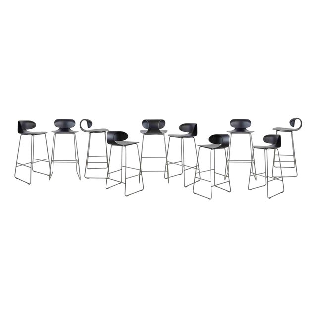 Maxima Stools by William Sawaya and Paolo Moroni, Italy, 1990s, Set of 10 For Sale