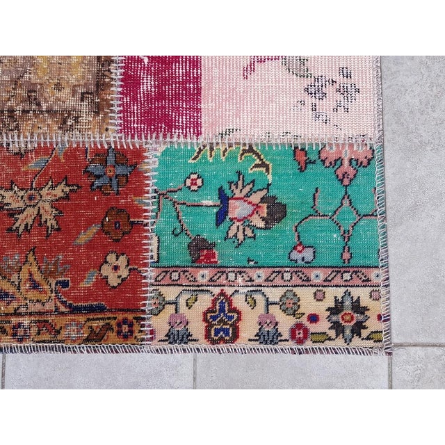 Textile Oushak Vintage Handmade Runner For Sale - Image 7 of 10