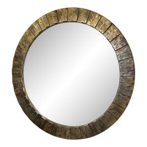 Vintage Brutalist Mirror 1980s