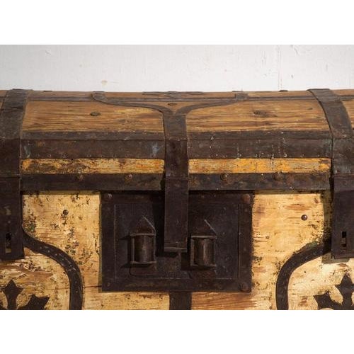 Antique Iron-Bound Chest in Pine, Central Europe, 1780 For Sale - Image 10 of 15