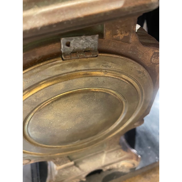 Early 19th Century Figural Bronze and Gilt Statue by Pierre Louise Deltrier Clock by Ansonia New Haven For Sale - Image 10 of 12