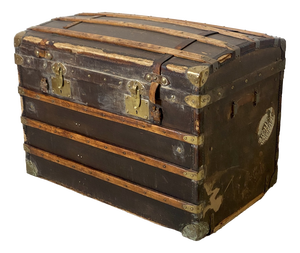 Large Vintage Travel Trunk, 1930s