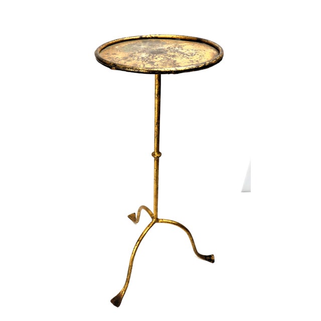 Metal Vintage Gold Metal Martini Table, 1950s For Sale - Image 7 of 13