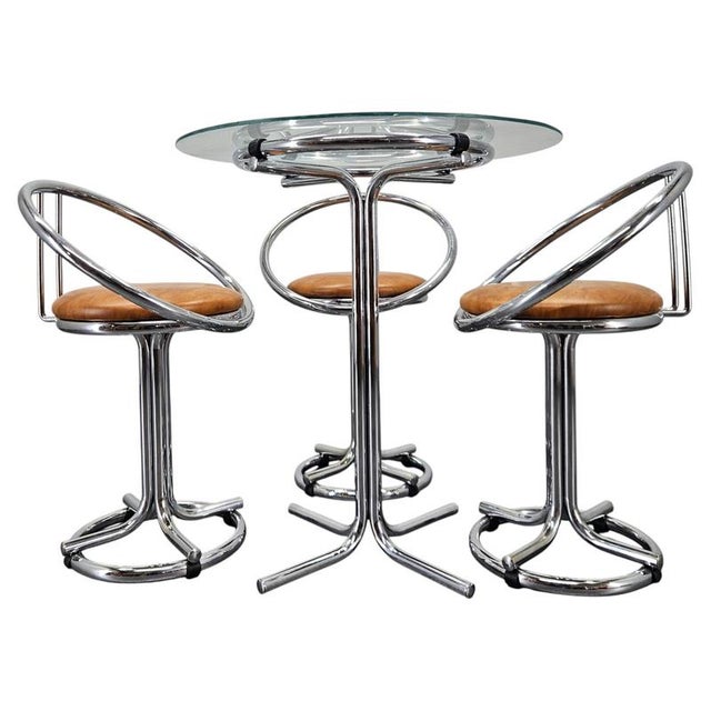 Mid-Century Modern Dining Chairs with Table, Italy, 1970s, Set of 5 For Sale - Image 18 of 18